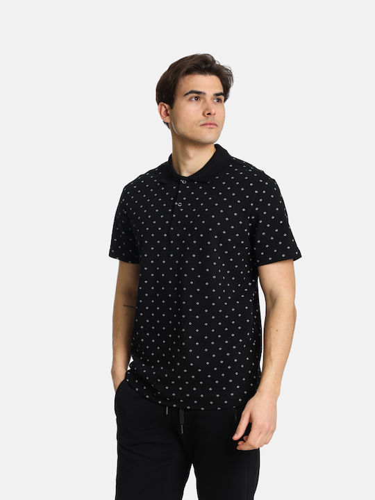 Paco & Co Men's Short Sleeve Blouse Polo Black