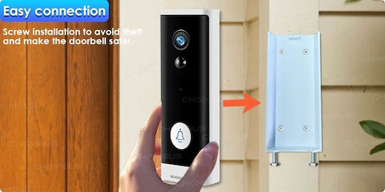 Smart Ασύρματο Σετ Θυροτηλεόρασης Wi-Fi Συμβατό με Alexa