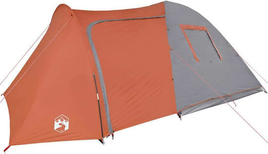 vidaXL Καλοκαιρινή Σκηνή Camping Τούνελ Πορτοκαλί για 6 Άτομα 466x342x200εκ.