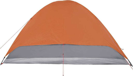 vidaXL Summer Camping Igloo Tent Orange with Double Cloth for 6 People 348x340x184cm