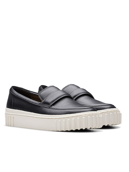 Clarks Cove Leather Women's Moccasins in Black Color