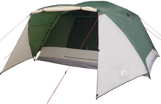vidaXL Καλοκαιρινή Σκηνή Camping Πράσινη για 6 Άτομα 184x370x190εκ.