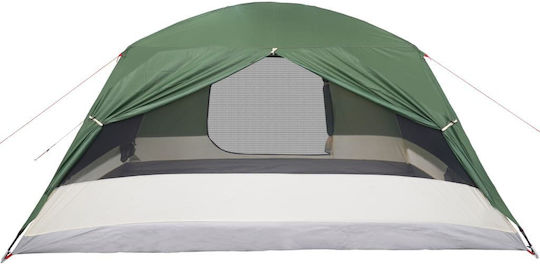 vidaXL Καλοκαιρινή Σκηνή Camping Πράσινη για 6 Άτομα 184x370x190εκ.