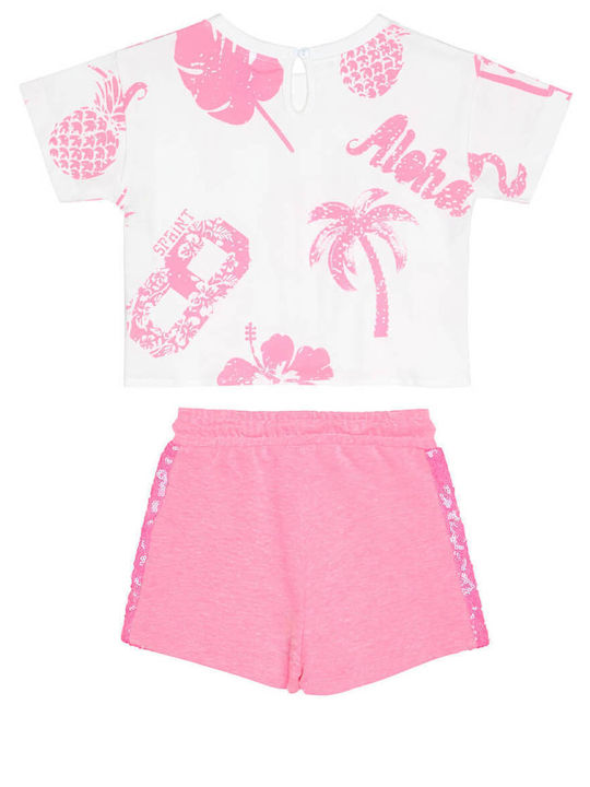 Sprint Kids Set with Leggings Summer 2pcs Off White