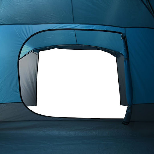 vidaXL Summer Camping Tent Blue with Double Cloth for 6 People 412x370x190cm