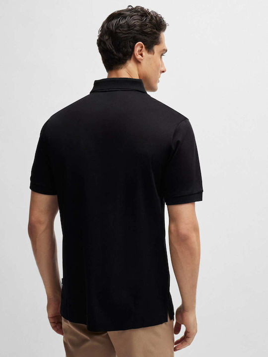 Hugo Boss Bluza Bărbătească Polo Neagră