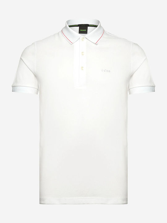 Hugo Boss Herren Kurzarmshirt Polo Weiß