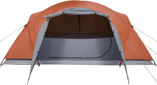vidaXL Cort De Camping De Vară Portocaliu Cu Dublu Material Pentru 8 Persoane 360x430x190cm