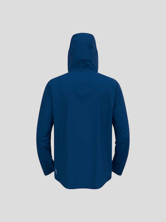 Odlo Men's Winter Hardshell Jacket Waterproof and Windproof Blue