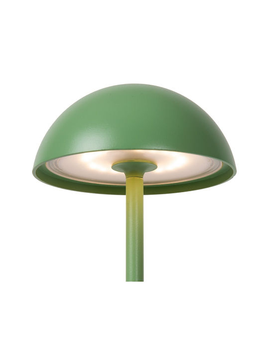 Lucide Lightning Μεταλλικό Πορτατίφ LED με Πράσινο Καπέλο και Βάση