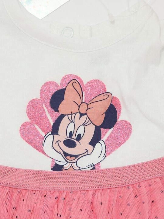 Minnie Παιδικό Φόρεμα Αμάνικο Τούλινο Ροζ