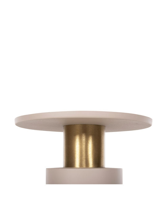 Round Metal Side Table Ecru 36x36x47cm