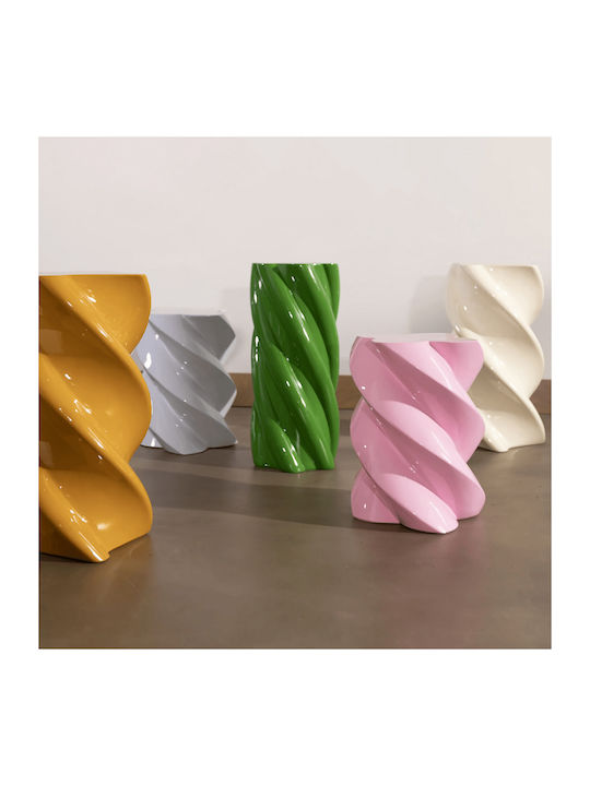 Rundes Beistelltisch Marshmallow Glas Ocker M29,5xL29,5xH54cm