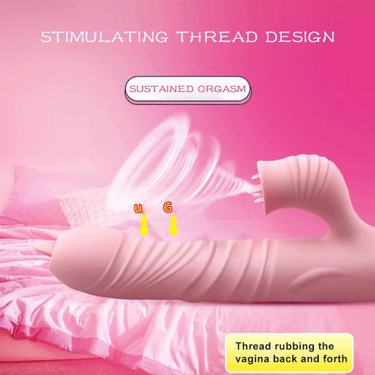 Rabbit Vibrator Heating Nimble Tongue Rotates
