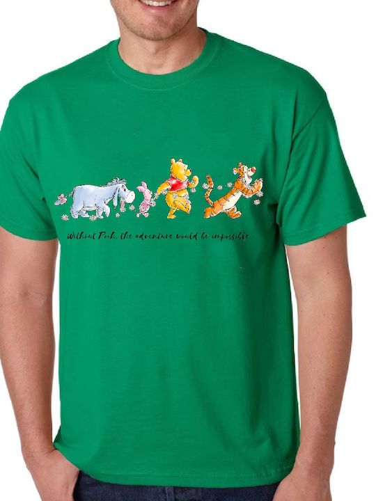Fruit of the Loom Winnie The Pooh And Friends Original Tricou Verde Bumbac