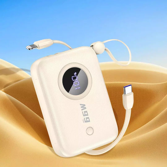 Dudao K-14 Power Bank 10000mAh 22.5W Power Delivery Бежов