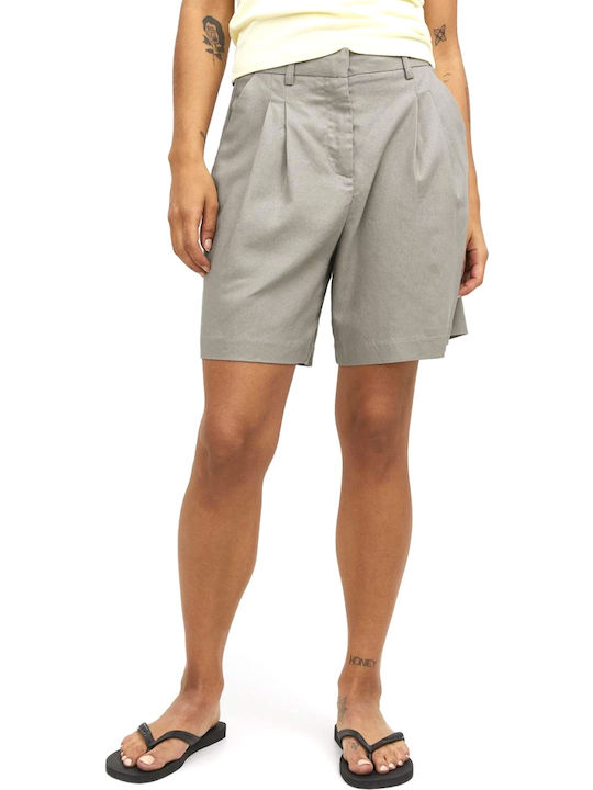 Women's Linen High-waisted Shorts Beige