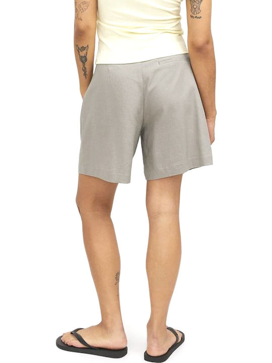 Women's Linen High-waisted Shorts Beige