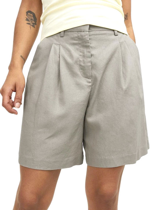 Women's Linen High-waisted Shorts Beige