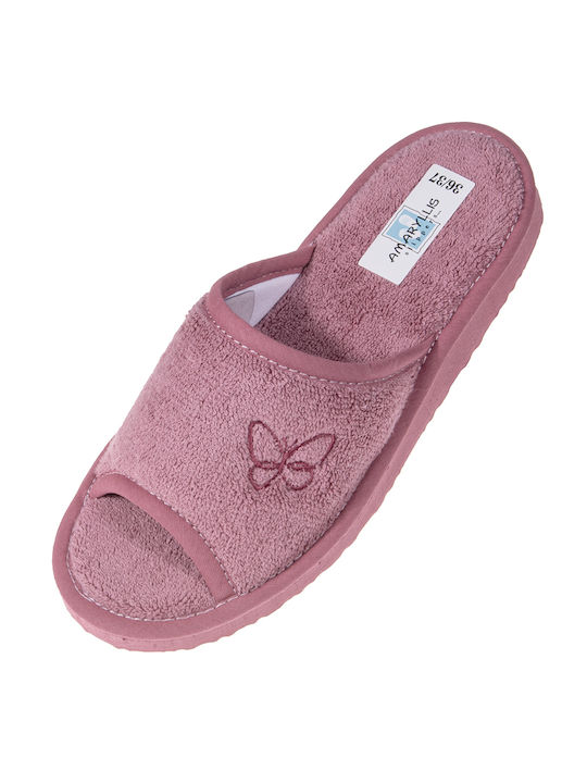 Amaryllis Slippers Terry Winter Women's Slippers in Pink color