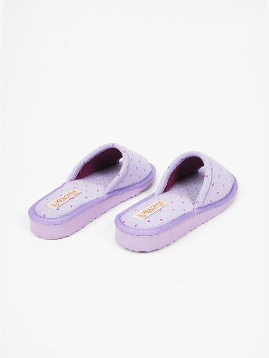 Piazza Shoes Terry Winter Women's Slippers in Lilac color