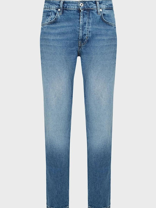 Ανδρικό Παντελόνι Τζιν με Slim Tapered Εφαρμογή Blue Denim