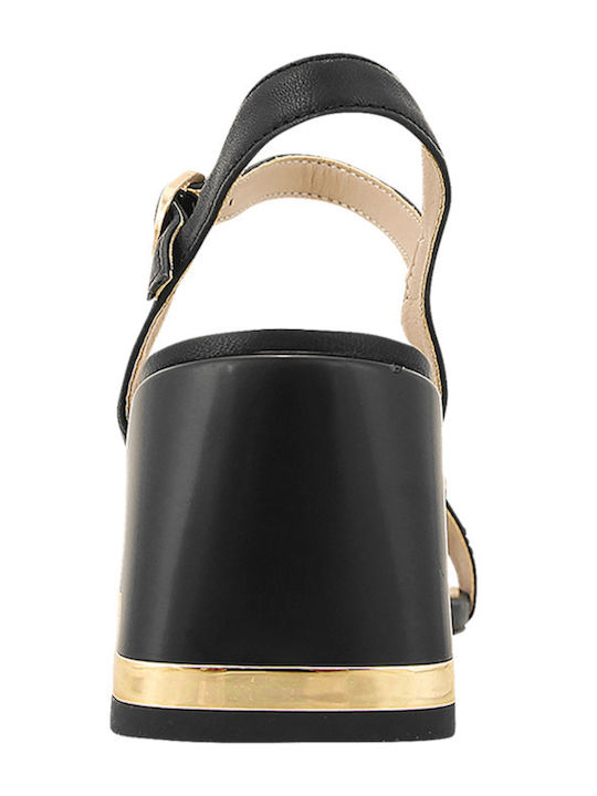 Serva Leather Sandals Black