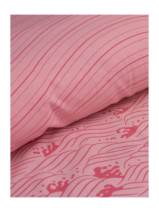 Madi Set Cearșafuri 240x260cm. Petalmesh Roz 4buc