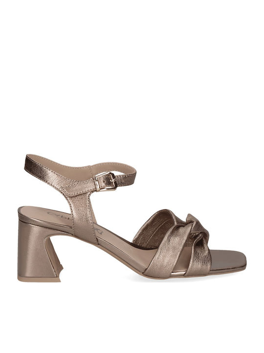 Leder Sandalen Bronze