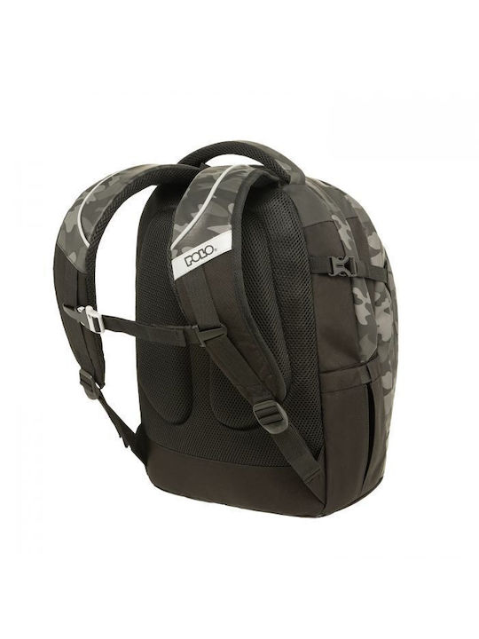 Polo Cryptic School Bag Backpack Junior High-High School Gray with Water Bottle Holder 23Liters 2024