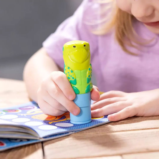 Melissa & Doug Children's Craft Sticker WOW! Activity Book with Sticker Stamp, Turtle for Children 3 Years Kelp