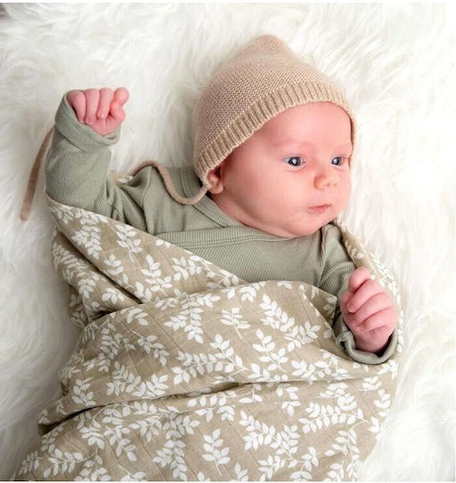 A Little Lovely Company Musselin-Kuscheldecke Taupe Braun 120x120cm.