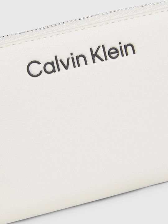 Calvin Klein Grazie Large Zip Around Wallet - Dk Ecru