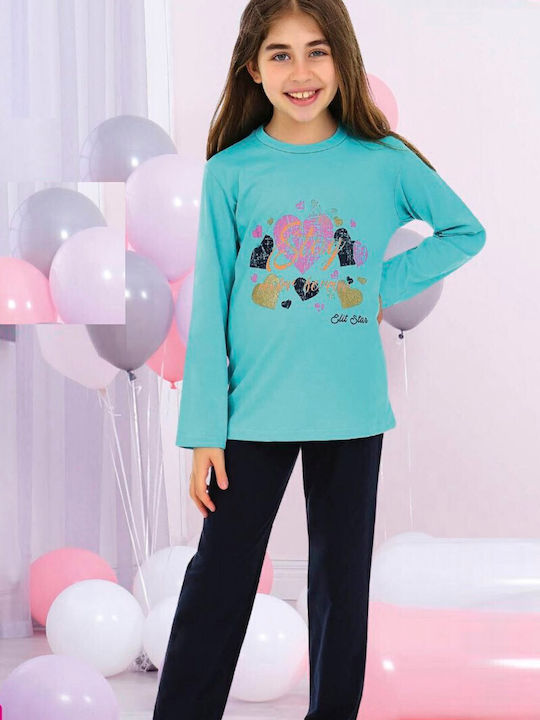 Wiembi Kinder Schlafanzug Winterlich Pink