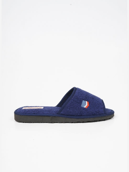 Piazza Shoes Men's Terry Slippers Blue