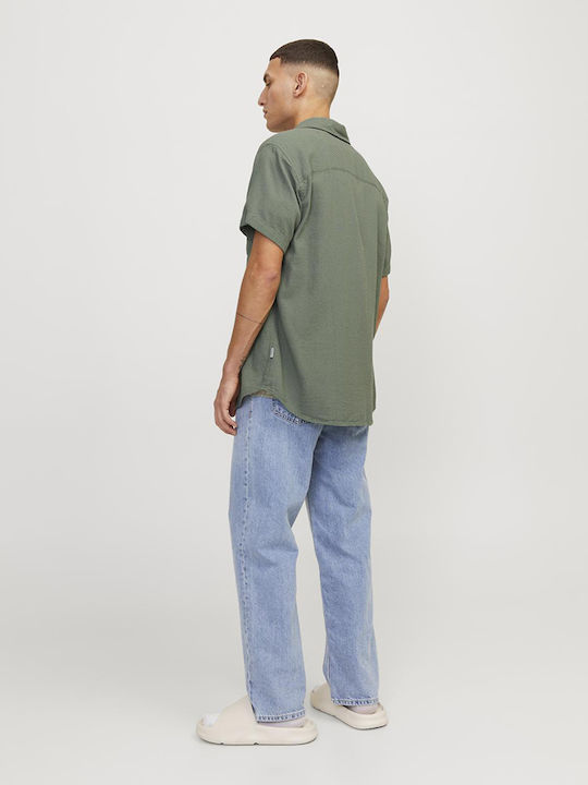 Jack & Jones Herrenhemd Kurzärmelig Green