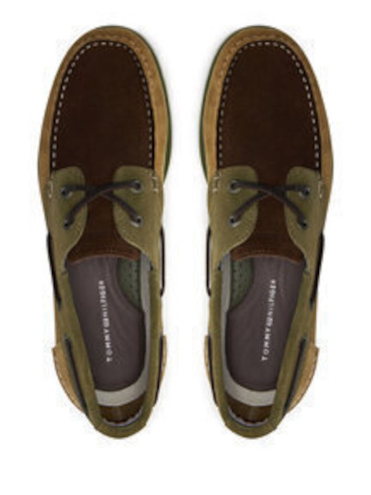 Men's Suede Boat Shoes Green