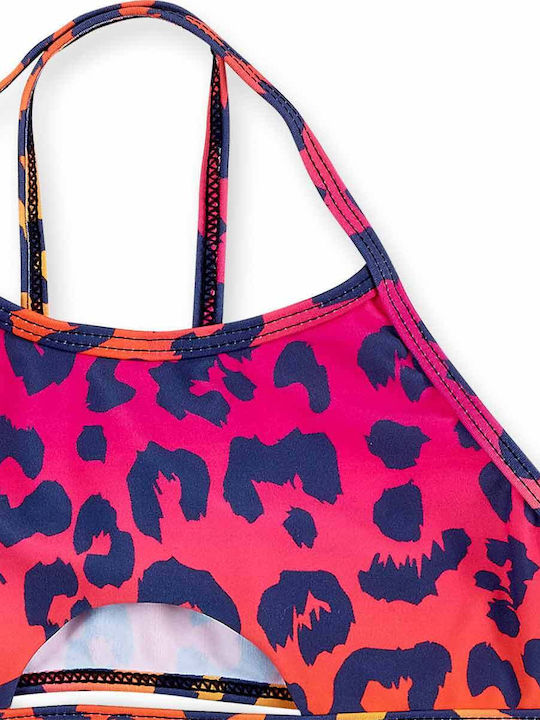 Nath Kids Kinder Badebekleidung Bikini Leo-Print-Gradient-Fuchsia