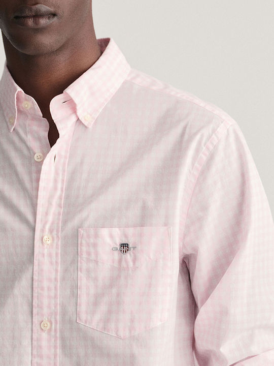 Long-sleeved Shirt Checked LightPink