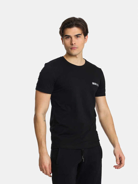 Paco & Co T-shirt Bărbătesc cu Mânecă Scurtă Negru