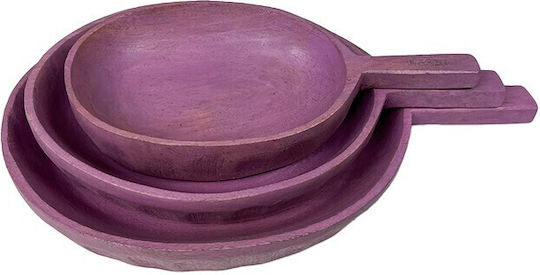 Nakaro Wood Μπωλ Σερβιρίσματος Στρογγυλό Ξύλινο με Διάμετρο 38εκ.