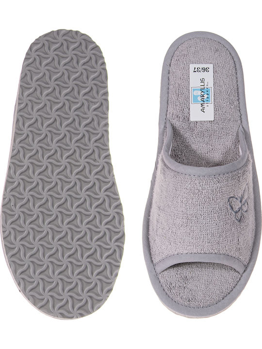 7312-0 Terry Winter Women's Slippers Gray