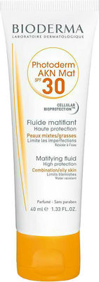 Bioderma Photoderm AKN Mat Fluid Waterproof Sunscreen Cream Face SPF30 40ml