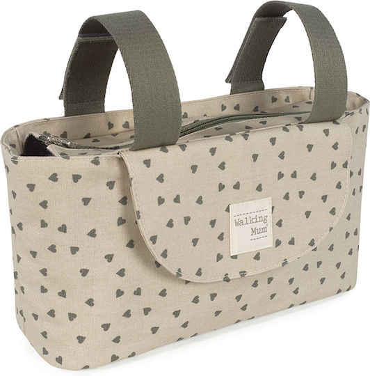 Walking Mum Οργανωτής Καροτσιού Μπεζ Poppy Olive Hearts