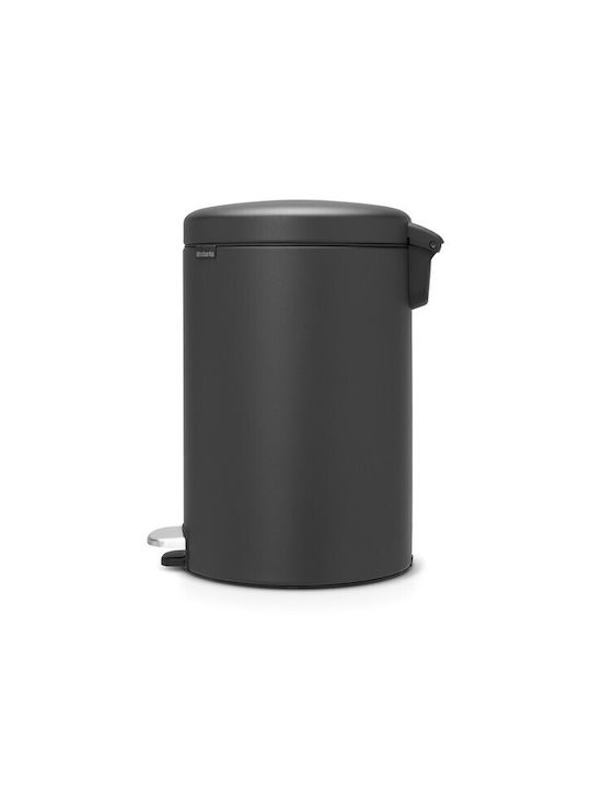 Brabantia Plastic Waste Bin with Pedal Grey 20L