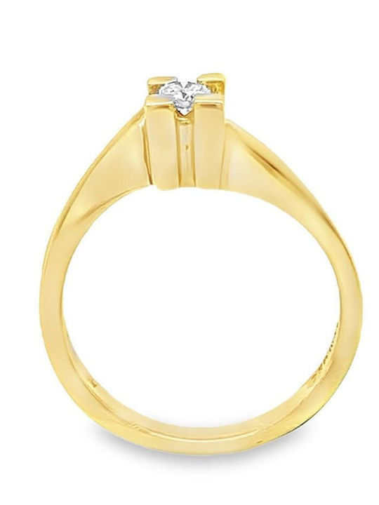 18K Gold and Diamond Mono Ring Rn09409