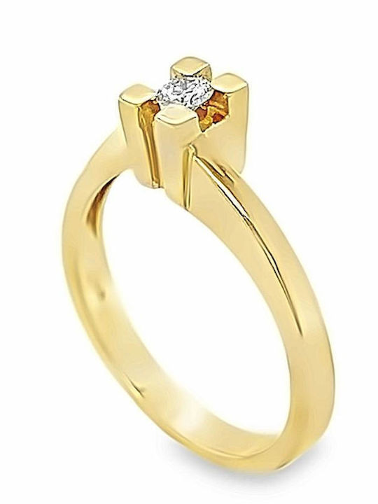 18K Gold and Diamond Mono Ring Rn09409