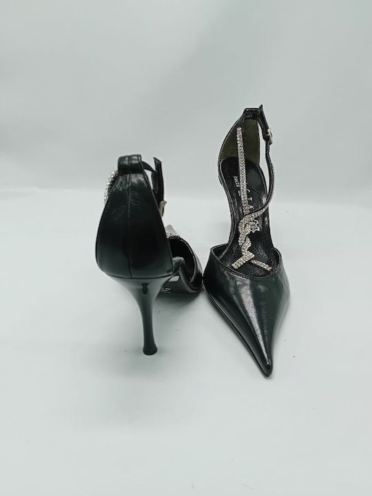 Bacta De Toi Leather Pointed Toe Black Heels Bacta De Toi