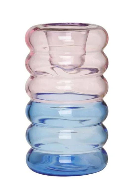 Design Letters Glass Candle Holder in Pink Color 3.5x3.5x3.5cm