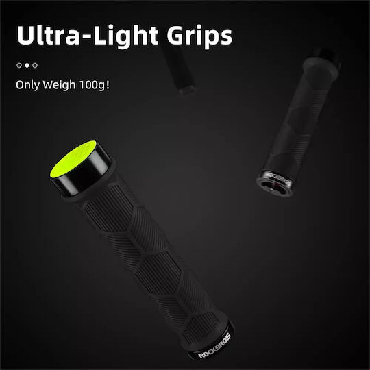 Rockbros HU-7098586731626 Anatomic Bicycle Handlebar Grips in Black Color